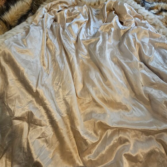 Vintage Pamela McCoy 2X Full Length Replica Snow Lynx Faux Fur Coat Wildcat - Picture 9 of 10